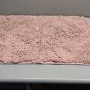 OLANLY Bathroom Rugs 30x20, Extra Soft Absorbent Chenille Bath Rugs, Rubber Backing Quick Dry, Machine Washable Bath Mats for Bathroom Floor, Tub and Shower, Home Decor Accessories, Dusty Rose