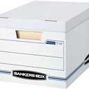 Bankers Box 24 Pack Standard Duty File Storage Boxes, Standard Assembly, Removable Lid, Letter/Legal (0071301)