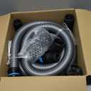 1 1/4 Inch x 12 Feet Dust Collection Hose Kit for Home and Shop Vacuums System with 5 Adapters of Woodworking Power Tool and Sander, Compatible with Multi-Brands, Silver Gray Vacuum Hose