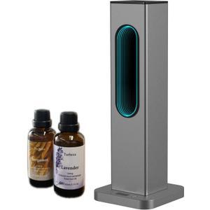 Waterless Diffusers for Home,Large Room with APP WiFi Control,Essential Oil Scent Diffuser Covers 2512 Sq Ft,Protable Rehargeable Diffuser 10000mA,Includ Bergaomt,Lavender Oils(Black)