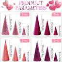 Valentines Day Table Decorations,12 Pcs Velvet Trees Set,Modern Valentines Day Decorations,Velvet Sequin Tree Decorations,Multi-Size,Decoration for Valentines New Year Holiday Home Dcor