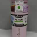 REDUCE Aspen 20 oz Vacuum Insulated Glass Tumbler with Lid & Extra Wide Straw - Keeps Drinks Cold for 12 Hrs - Ideal for Iced Coffee, Smoothies & Boba - Dishwasher Safe, Soft Base - Light Pink