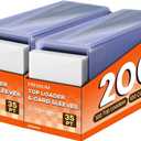 200 Card Sleeves Top Loaders for Cards, 3" x 4" Hard Plastic Toploaders, Baseball Card Protectors, Trading Card Holder for Football Sports Cards