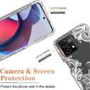 Case for Moto G Stylus 2023 Case, Motorola G Stylus 2023 with Tempered Glass Screen Protector, Floral Design Full Body Protective Cell Phone Cover for Motorola Moto G Stylus 2023 Mandala