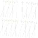 Ciieeo 30Pcs Gold Floral Card Holder Clips Sturdy Metal Wire Photo for Weddings Birthdays Table Decor Clover Shape Design for Secure Display and Elegant Aesthetic