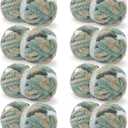 HOMBYS 8 Pack Giant Chunky Yarn for Crocheting/Hand Knitting, Super Bulky Large Soft Fluffy Tie Dye Plush Fuzzy Mixed Color Thick Chenille Yarn (Grey, Green, White)