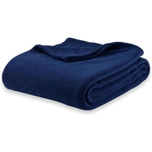 Berkshire Blanket Microfleece Twin Size Bed Blanket Navy,Lightweight Soft Breathable Plush Micro Fleece Blanket for Bed Couch Sofa,60x92 Inches