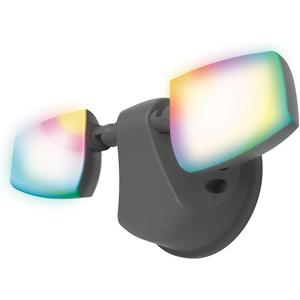 HALO ESF Smart Non-Motion Security Flood Light, Connected by WiZ Pro, 180-Watt Equivalent 2400 Lumens Black - ESF2ARGBWFB-WIZ