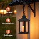 Lanterns Decorative Indoor, 1 Pack Black Decorative Flameless Candle Lanterns with Timer, Vintage 14" Waterproof Hanging Outdoor Lanterns, Battery Operated for Porch, Patio, Wedding Decor
