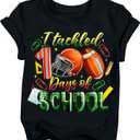 Boys Girls 100 Days of School Shirt Kids Happy 100th Day of School T-Shirts Toddler Graphic Tee Tops 2026 (3T-10T) (6-7 Years, Black_5)