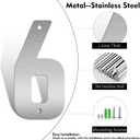 8 x 3 Inch Stainless Steel Metal Floating Address Numbers, Silver Metal House Letters, 304 Stainless Steel House Address Letters and Numbers, Modern Door Number and Letter for Home Hotel Office (G)