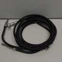 Right Angle Guitar Cable 6.6ft 2 Pack, Nylon Braided Anti-Kinking Kevlar-Reinforced, 20 AWG 99.99% OFC 1/4 Instrument Cable, AL & OFC Shielded Guitar Cord for Fender Electric Guitar (Black)