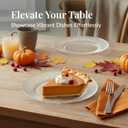 Prestee 100 Pack Clear Plastic Plates for Party - 6.25 Inch Small Round Dessert Plate and Appetizer Platter - Heavy Duty Disposable Plastic Plates for Parties, Weddings, Caterings and Events