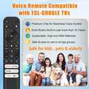 Voice Remote Replacement for TCL Google TV,RC813 Remote Control Only Compatible with TCL QM8/QM7/Q7/Q6/Q5 Series Android Smart TVs