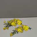 MSCFTFB 4 Pieces 3D Long Rose Flower Embroidered PatchSew on Patches Applique Sewing Crafts Kit for Clothes Jeans Jackets Bags DIY Embellishments Decorations (Yellow)