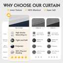 FMFUNCTEX 100% White Blackout Curtains for Bedroom, White Weave Textured Curtains 84 Inches Long Thermal Insulated Curtain for Living Room, Black Out Drapery Grommet Room Darkening 2 Panels
