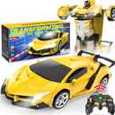 Dolanus Remote Control Car - Transform Robot RC Cars, Toys for Ages 5-7, Kids Toys, 4 Year Old Boy Toys, Toys for 3 4 5 6 7 8 10 12 Years Old Boy, Gifts for Boys Kids Toddlers Birthday (Yellow and Black)