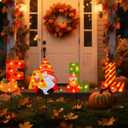 Fall Yard Decor Outdoor Autumn Harvest Garden Stakes with LED Light Squirrel Gnome Letter Pumpkin Yard Sign with Stakes Fall Thanksgiving Decoration for Home Outside Lawn Garden Holiday Decor