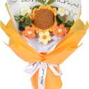 Crochet Flower Bouquet Crochet Flowers Gifts for Women Handmade Ideal for Mom Wife Best Friend Girlfriend Suitable for Anniversary Graduation Wedding Home Decor