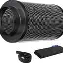 Air Carbon Filter 4 Inch ,Smellines Control Removes 3X More Odors Contaminants. Australian Virgin Charcoal, Carbon Filter for Grow Tent, Hydroponics, Pre-Filter Included (4inch)