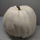 22" x 19.5" Giant White Fake Pumpkin for Fall Thanksgiving Halloween Decor