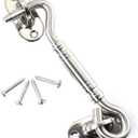 RLECS 4 Inch Cabin Lock Hook Eye Door Latch Stainless Steel Window Shed Gate Latch Hook