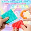 12 Pcs Sensory Worry Stones Textured Anxiety Stones Sensory Tools for Adults Stress Relief Items Autism Gift (Geometric)