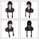 Black Braided Wigs for Costume Girls Cute Long Black Wig with Bangs for Halloween Costume SL028BK