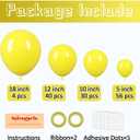 Voircoloria 130pcs Yellow Balloons Different Sizes 18" 12" 10" 5" Party Latex Balloons for Boys Girls Birthday Baby Shower Gender Reveal Wedding Sunflower Party Decorations