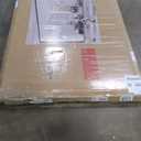 LOAAO 55X36 Inch Bathroom Mirror with Wood Grain Colored Metal Frame, Rounded Rectangle Metal Framed Bathroom Mirror, Anti-Rust, Hangs Horizontally or Vertically, Tempered Glass