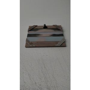 PETAFLOP Real Wood 5x7 Picture Frame Distressed White, Handmade Rustic 5 by 7 Photo Frame, Farmhouse 7x5 Frame for Home Office Decor, Wall Hanging or Tabletop Display