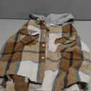 Boys Girls Casual Flannel Plaid Hoodies Fall Fashion Button Down Shirts Long Sleeve Cute Lightweight Jacket Coats (7-8 Years, Dark Khaki Blue)