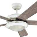 Westinghouse 7233600 Comet Indoor Ceiling Fan with Light, White, Indoor Only