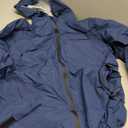 MoFiz Rain Jacket Women With Hood Waterproof Long Packable Rain Coat Lightweight Windbreaker Jacket Adjustable Drawstring at Waist for Travel Commuting Hiking Navy Blue 2XL