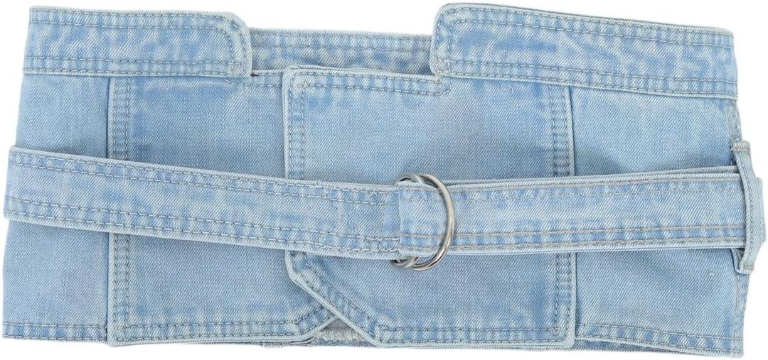Denim Corset Belt, Women's Denim Peplum Waist, Waist Belt for for under Dress Bustiers Corsets Corset Top Dress Women Female Dress Accessory Denim Corset Waist Cincher Corset (Blue, 38.5")