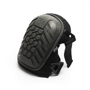 TSE Safety Heavy Duty Professional Knee Pads, Double Strap and Adjustable Clips Hex Pro Knee Pads for Work, Gel Cushion Premium Quality Kneeling Pads for Men and Women,Black Medium (Black)