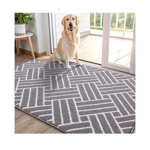 OLANLY Indoor Door Mat, 48x32 Inch, Dirt Resistant and Absorbent, Non-Slip Rubber Backing Floor Mats, Easy Clean Low-Profile Doormat for Entryway, Front Door, and Inside Entrance, Grey