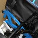 Steerable Knee Scooter Deluxe Medical Scooter for Foot Injuries Compact Crutches, with Dual Rear on-Wheel Brake and Shock Absorption Under The Knee padBlue