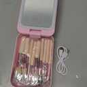 Birthday Gifts for Women-Travel Makeup Brush Set with LED Light Mirror, Travel Essentials for Women, Teen Girl Gifts Trendy Stuff, Bbridesmaid Gifts ideas