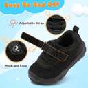 relxfeet Toddler Boys Girls Shoes Wide Toe Box Barefoot Sneakers Fashion Lightweight Breathable Tennis Walking Shoes (Black)