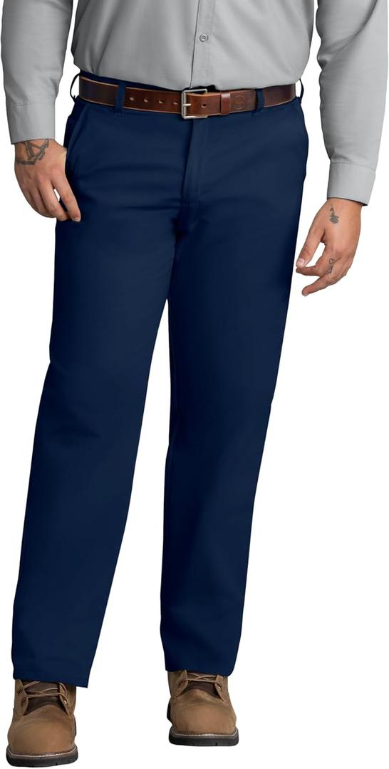 Red Kap Men's Wrinkle-Free Regular Fit Twill Blend Work Pants (36W x 35L Tall, Navy)