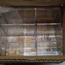 STORi Clear Plastic Vanity Makeup Organizer | 6-Compartment Holder for Brushes, Eyeshadow Palettes, & Beauty Supplies | Curved Front Design | Made in USA