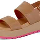 MICIFA Brown Platform Sandals for Women Flatform Water Sandals Chunky Lug Sole Open Toe Wedge Comfortable Waterproof Summer Walking Beach Vacation Dressy Trendy Resort Wears Shoes (Brown), Size 6
