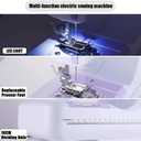 Mini Sewing Machine for Beginners & Kids, Portable Sewing Machine with 12 Stitches, Extension Table & Foot Pedal | Maquina de Coser Portatil for Adults, DIY & Household Repair (Purple)