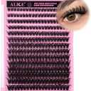 280Pcs Wispy Individual Lashes DIY Eyelash Extensions 8-16MM D-Curly Lash Extensions Lash Clusters 80D Cluster Eyelashes DIY at Home by ALICE