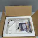 in-Wall TV Box with Flange for Home Theater Installation, 11.9" x 8.4" Cord Hider for Wall Mounted TV, with 2 Outlets, Cable Bracket, LV Cable & 1-1/2" ENT Entrance, Ideal for New or Retrofit Job (White)