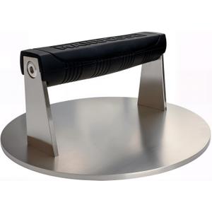 Stainless Steel Burger Smasher 3.25 LB  8 Inch Steak Weight for Smash Burgers, Bacon, Sandwiches | Dishwasher Safe, Preheatable Protein Press with Silicone Handle | Commercial BBQ Tool