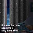 BGment Short Blackout Curtains 40 Inches Length for Small Window, Grommet Thermal Insulated Window Drapes with Wave Line and Dots Printed for Kitchen Bedroom, 2 Panels, Each 42 x 40 Inch, Dark Grey