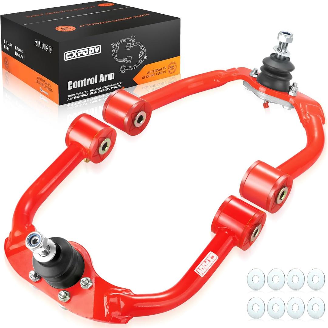 1-4" Lift Front Upper Control Arms for Jeep Grand Cherokee WK & Commander XK 2005-2010 - Alloy Steel Construction, Designed for Jeep Enthusiasts and DIY Modders RED