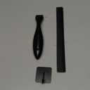 All-Purpose Stainless Steel Shower Squeegee for Shower Doors with 2 Adhesive Hooks, Bathroom Cleaner Tool Household Window Mirror Squeegee for Home Cleaning, Glass Door, Tile Wall, Car, 10 Inch Black